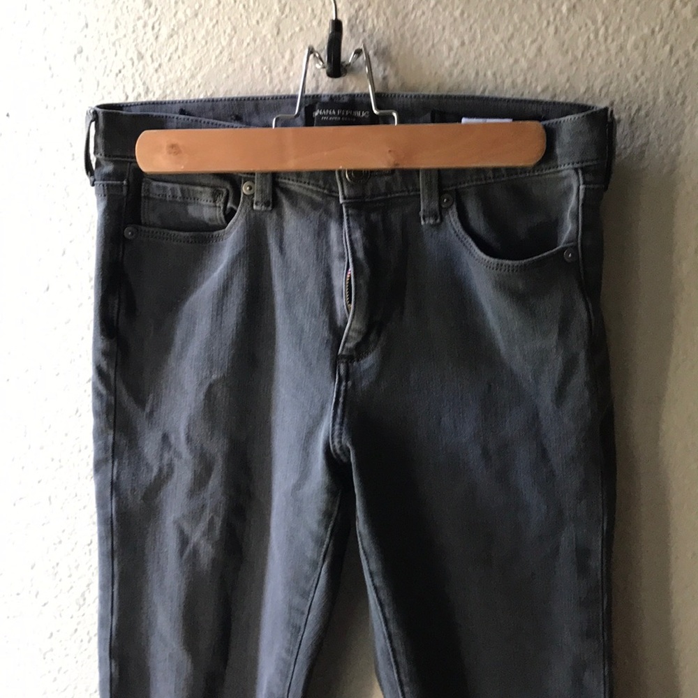 banana republic light grey high rise jeans